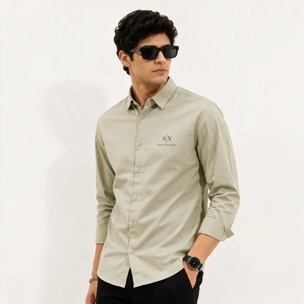 Armani_Exchange_Ax_Light_Beige_Shirt