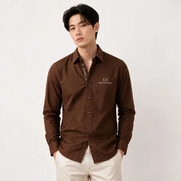 Armani_Exchange_Ax_Brown_Shirt