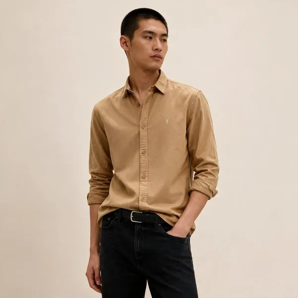 All_Saints_Linen_Creme_Shirt