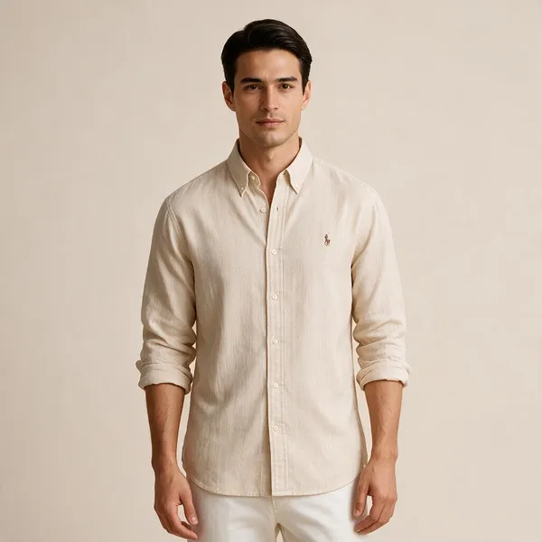 Polo_Ralph_Lauren_Linen_Tan_Shirt