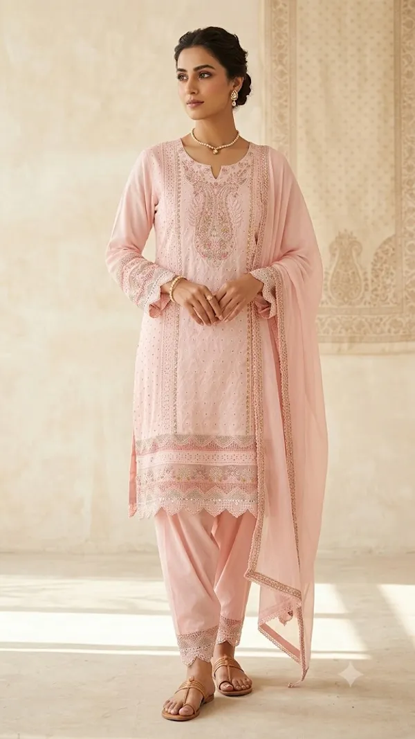 Pink_Embroidered_Straight_Kurta_Set_For_Women