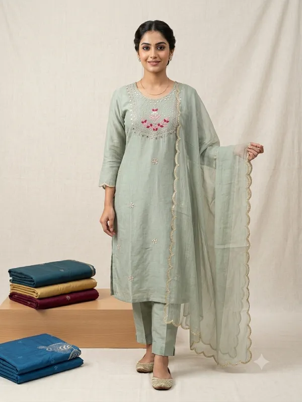 Sage_Green_Embroidered_Straight_Kurta_Set_For_Women