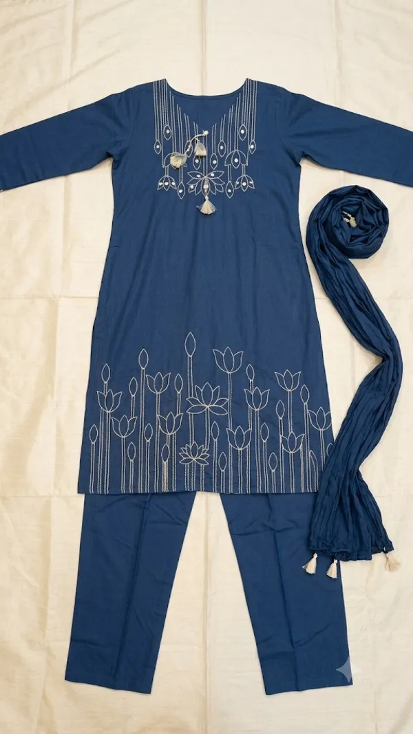 Blue_Embroidered_Straight_Kurta_Set_for_Women