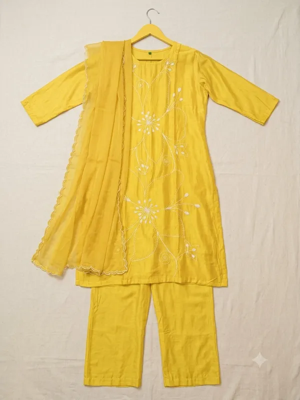 Yellow_Embroidered_Straight_Kurta_Set_For_Women