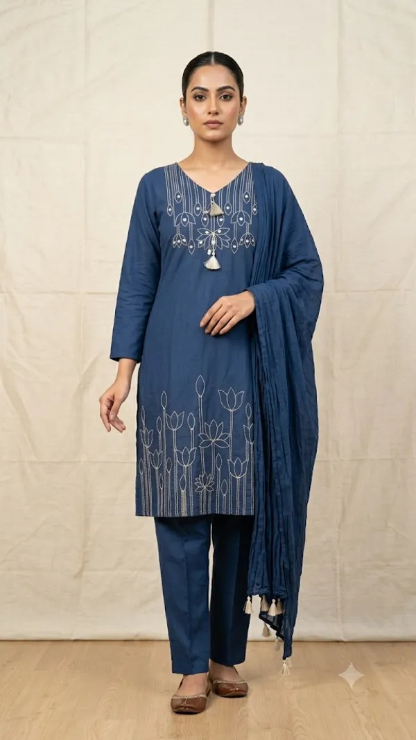 Blue_Embroidered_Straight_Kurta_Set_for_Women