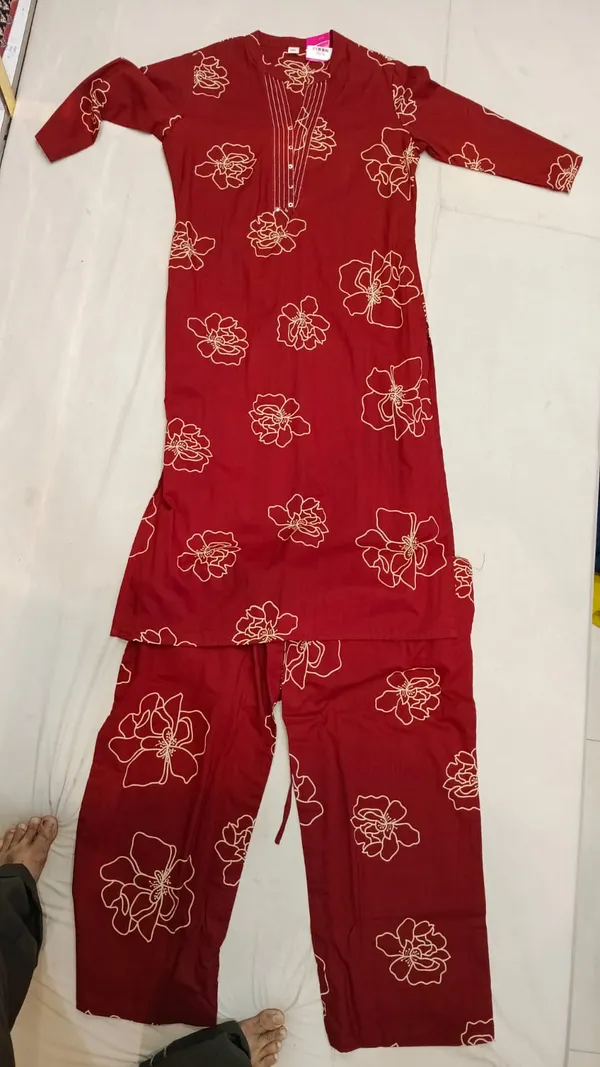 Maroon_Floral_Print_Night_Suit_Set_for_Women