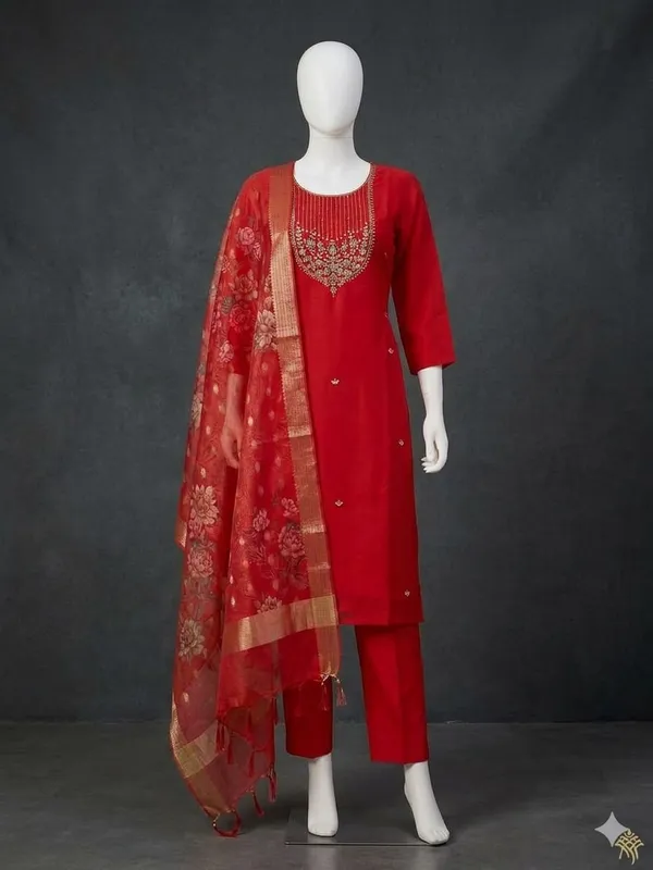 Red_Roman_Silk_three_piece
