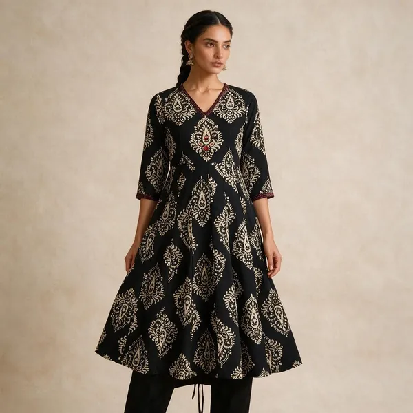 Black_Pure_Cotton_Printed_Co_Ord_Set_For_Women