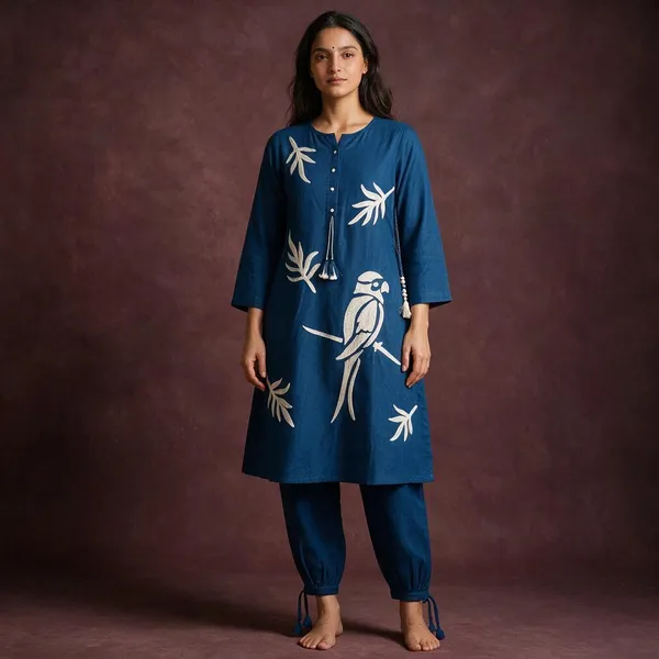 Teal_Pure_Cotton_Printed_Co_Ord_Set_For_Women