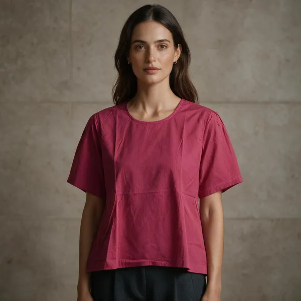 Pink_Cotton_Peplum_Top_For_Women