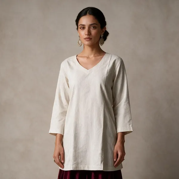 White_Cotton_Straight_Kurta_For_Women