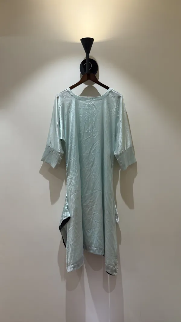 Mint_Modal_Silk_Straight_Kurta_For_Women