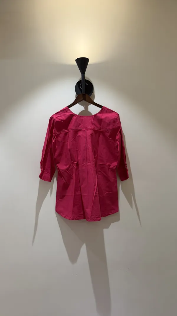 Pink_Cotton_Straight_Kurti_For_Women
