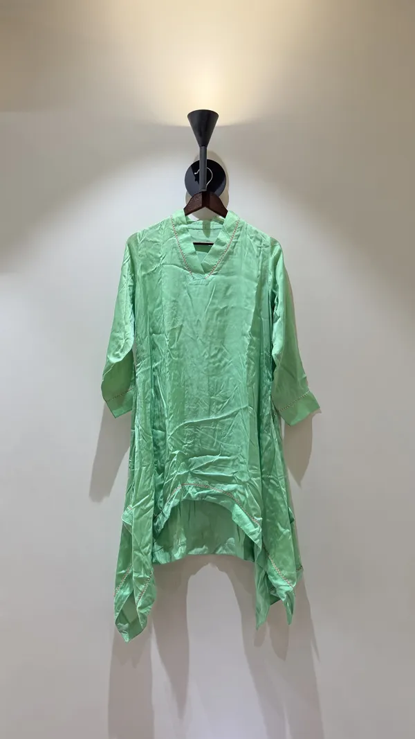 Mint_Green_Modal_Silk_Kurta_Set_For_Women