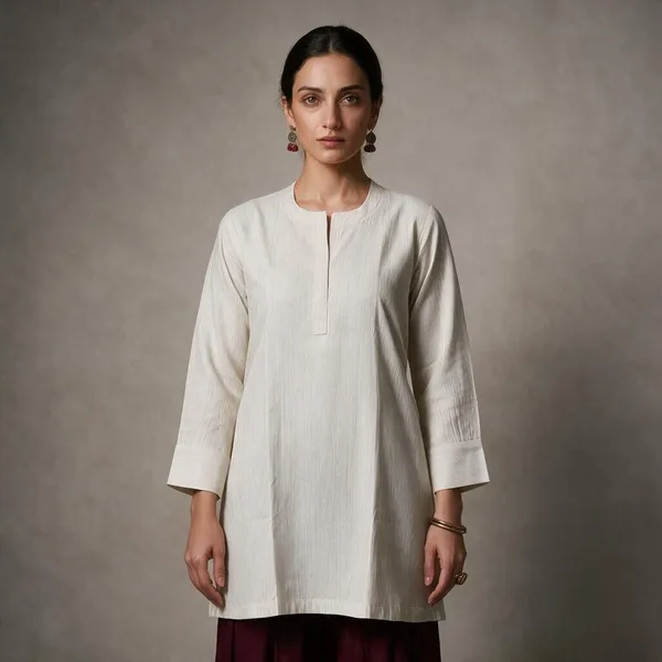 White_Cotton_Straight_Kurta_For_Women