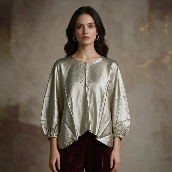 Silver_Gajji_Silk_Top_For_Women