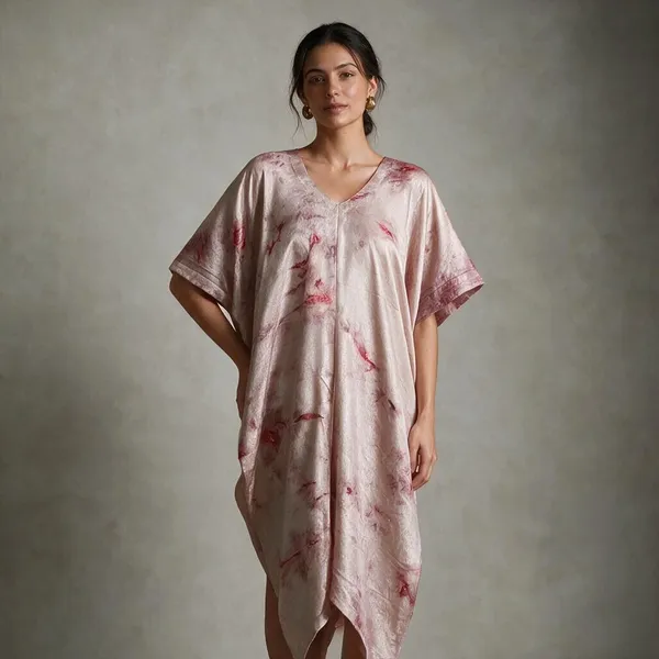 Pink_Crepe_Kaftan_For_Women