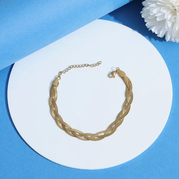 Three_Layered_Punk_Braided_Link_Bracelet_Default_Title