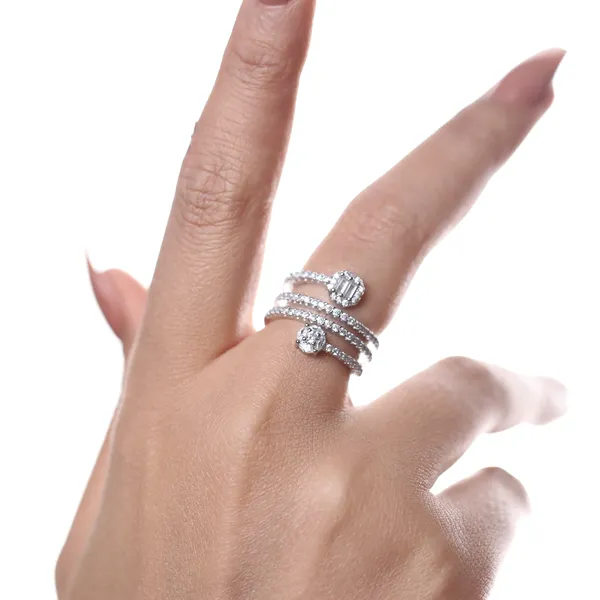 Rhinestones_Spiral_Statement_Adjustable_Ring_Silver