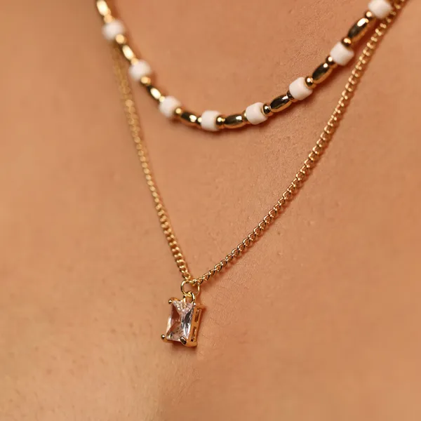 Gold_Plated_Stainless_Steel_Multi_Layered_Necklace_With_Stone_Pendant_Default_Title