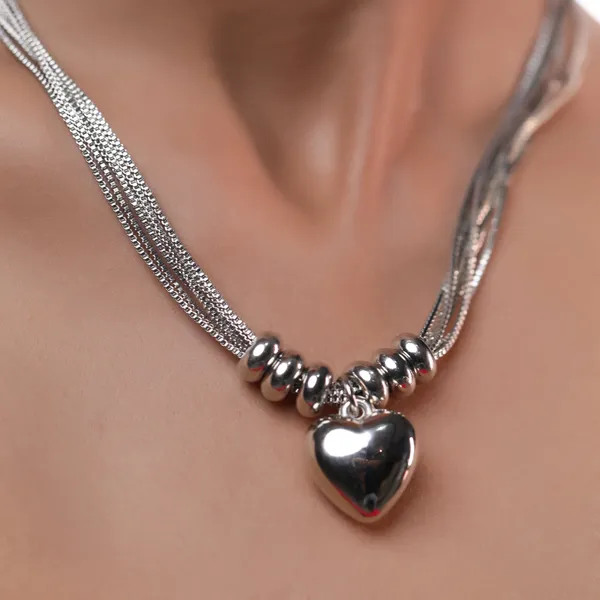 Multi_Stainless_Steel_Chains_With_Heart_Pendant_Default_Title