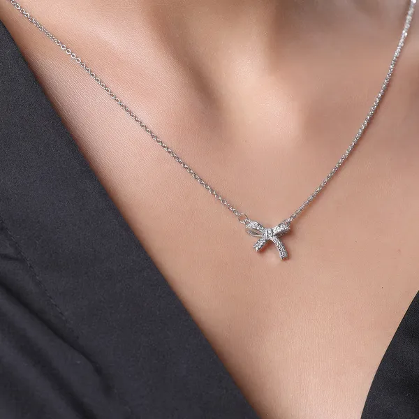 Zircon_Bowknot_Pendant_Necklace_Default_Title