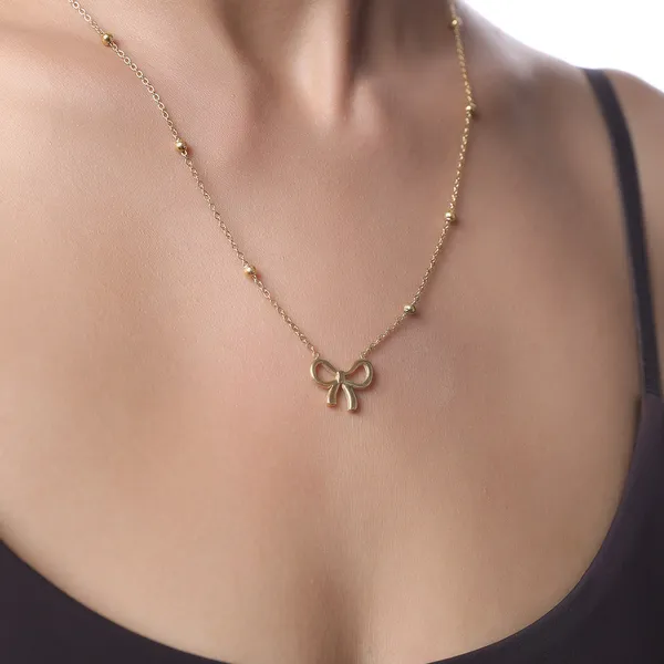Bow_Pendant_With_Beads_Chain_Necklace_Default_Title