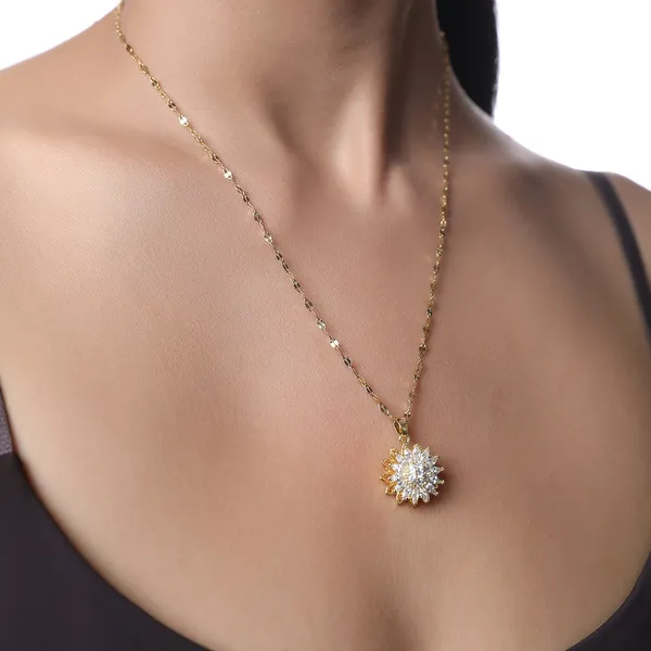 Double_Layer_Rotating_Sunflower_Pendant_Necklace_Default_Title