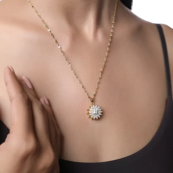 Double_Layer_Rotating_Sunflower_Pendant_Necklace_Default_Title