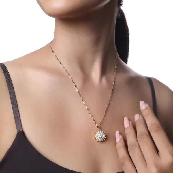 Double_Layer_Rotating_Sunflower_Pendant_Necklace_Default_Title