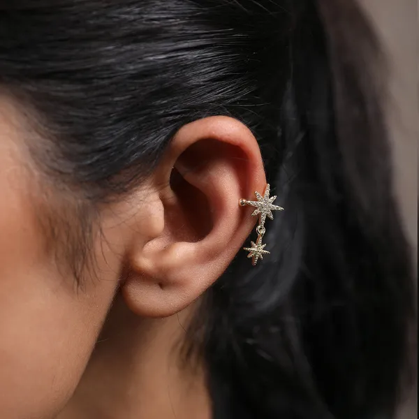 Vintage_Ear_Cuff_With_Star_Design_Gold_Filled_And_Cz_Clip_On_Earrings_Default_Title