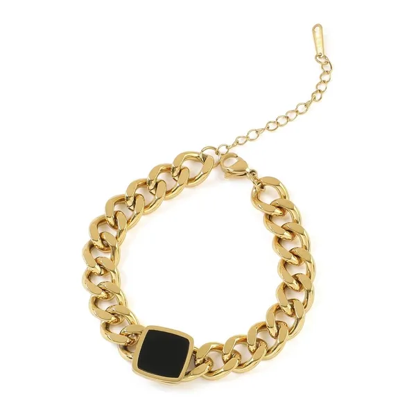 Link_Chain_With_Black_Square_Stone_Bracelet_Default_Title