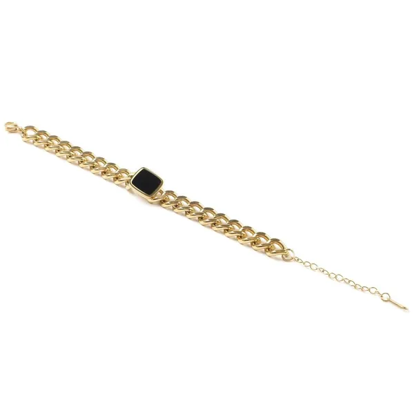 Link_Chain_With_Black_Square_Stone_Bracelet_Default_Title