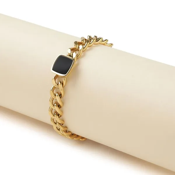 Link_Chain_With_Black_Square_Stone_Bracelet_Default_Title