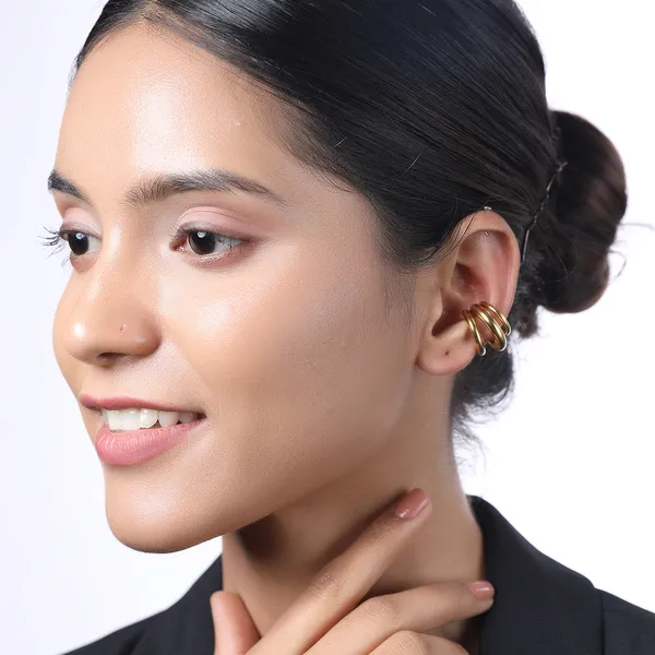 Nopierce_Power_Earcuff_Earrings_Gold