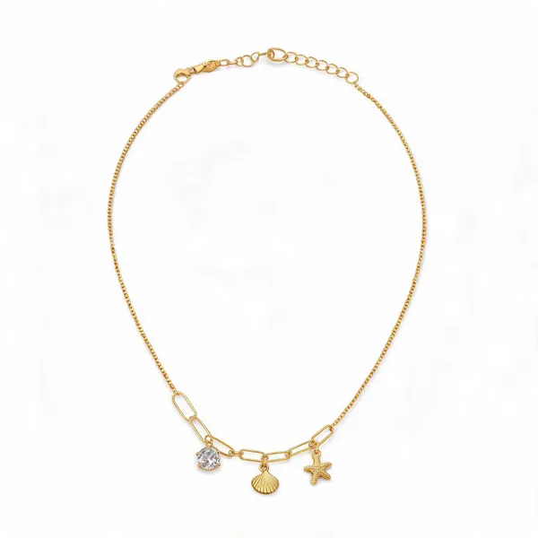 Gold_Brass_18K_Gold_Plated_Sea_Shell_Starfish_Zircon_Charm_Necklace_For_Women