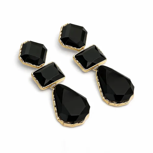 Black_Resin_Geometric_Statement_Drop_Earrings_For_Women