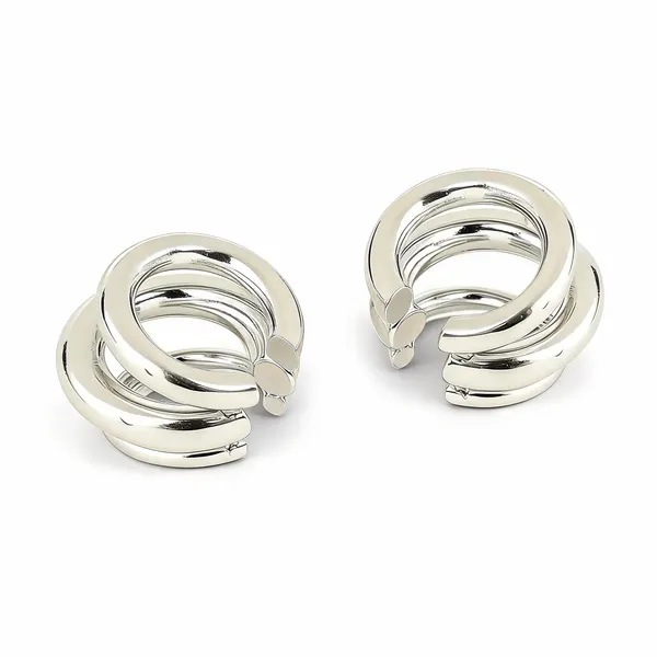 Silver_Stainless_Steel_Rhodium_Plated_No-Pierce_Earcuff_For_Women
