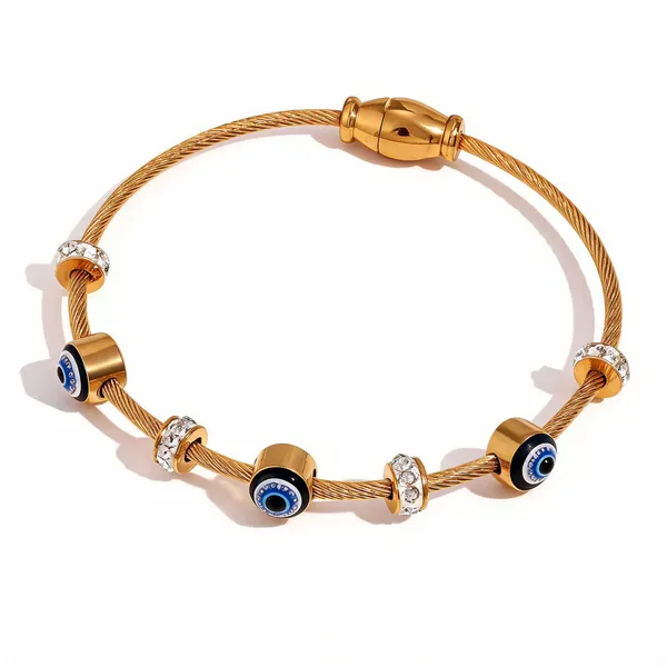 Gold_Stainless_Steel_Evil_Eye_Magnetic_Bracelet_For_Women