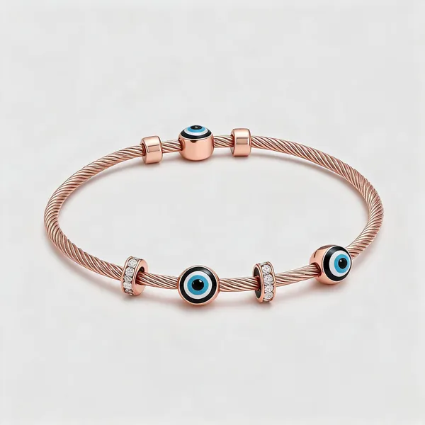 Rose_Gold_Brass_Evil_Eye_Magnetic_Snap_Bracelet_For_Women
