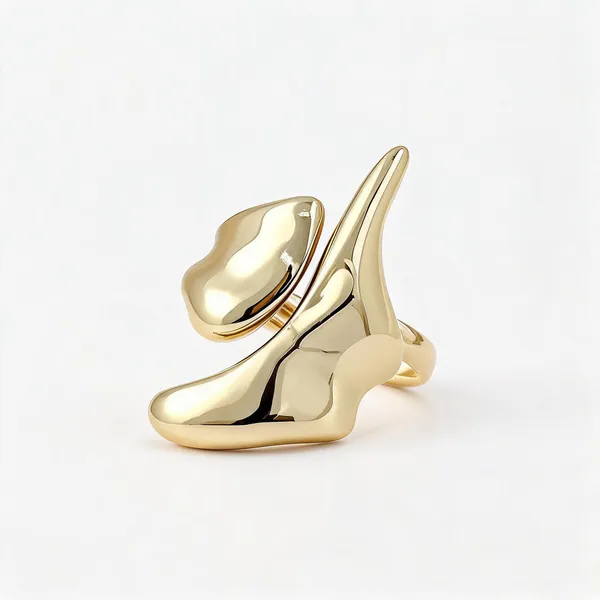 Gold_Brass_Molten_Adjustable_Statement_Ring_For_Women