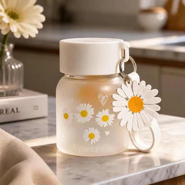 Glass_Frosted_Floral_Print_Water_Bottle_With_Handle