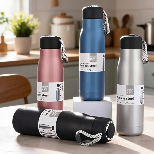 Stainless_Steel_Water_Bottle_With_Carry_Strap_Screw_Cap_Pack_Of_4