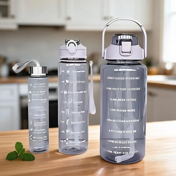 Grey_Motivational_Print_Plastic_Water_Bottle_Set_With_Flip-Top_Lids