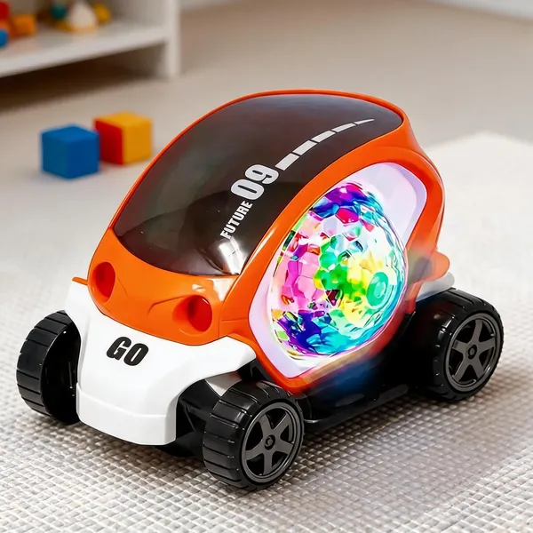 Orange_White_Light-Up_Futuristic_Toy_Car_For_Children