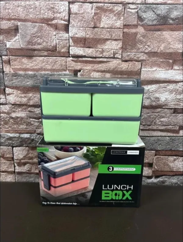 Green_3-Compartment_Lunch_Box