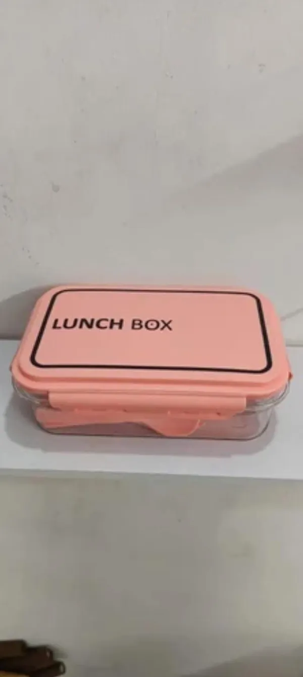 Pink_Plastic_Rectangular_Lunch_Box