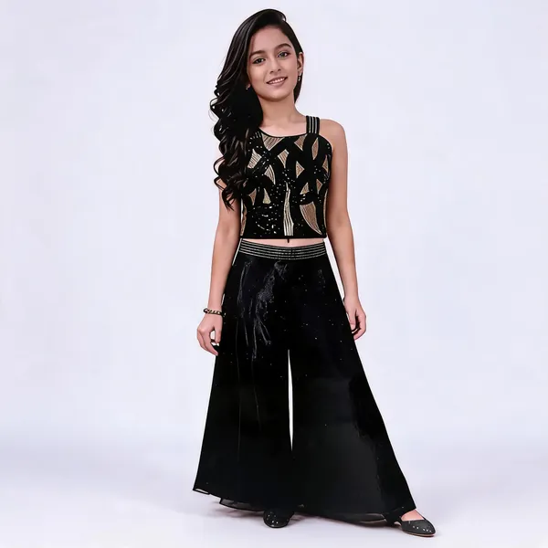 Black_Cotton_Printed_Crop_Top_And_Palazzo_Set_For_Girls