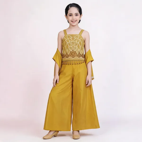 Mustard_Cotton_Embroidered_Wide_Leg_Jumpsuit_For_Women