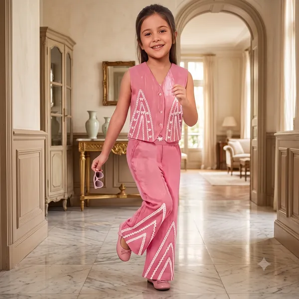 Pink_Cotton_Embroidered_Kurta_Set_For_Girls